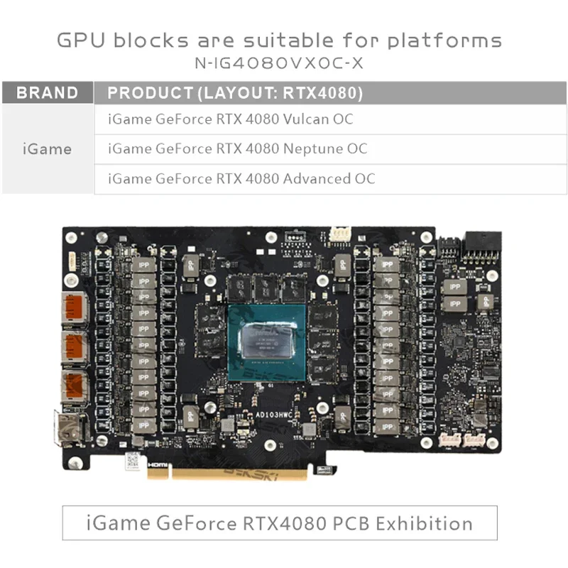 Blok GPU Bykski untuk Kartu Gr - Rtx 4080 Water Cooling Block ulasan dan harga